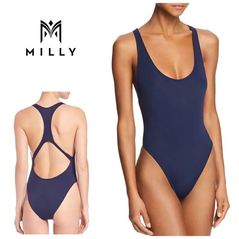 New. Milly Cabana navy one piece swimsuit.